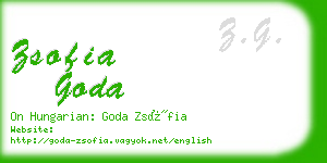 zsofia goda business card